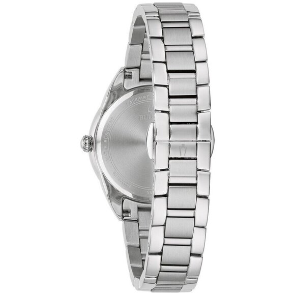 Bulova Women's Classic Quartz Gemmed Silver Stainless Steel Watch - Picture 3 of 5